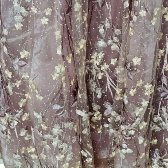 Mac Duggal EMBELLISHED ILLUSION LONG SLEEVE A LINE GOWN. Style# 20402 Lavender - Picture 6 of 14